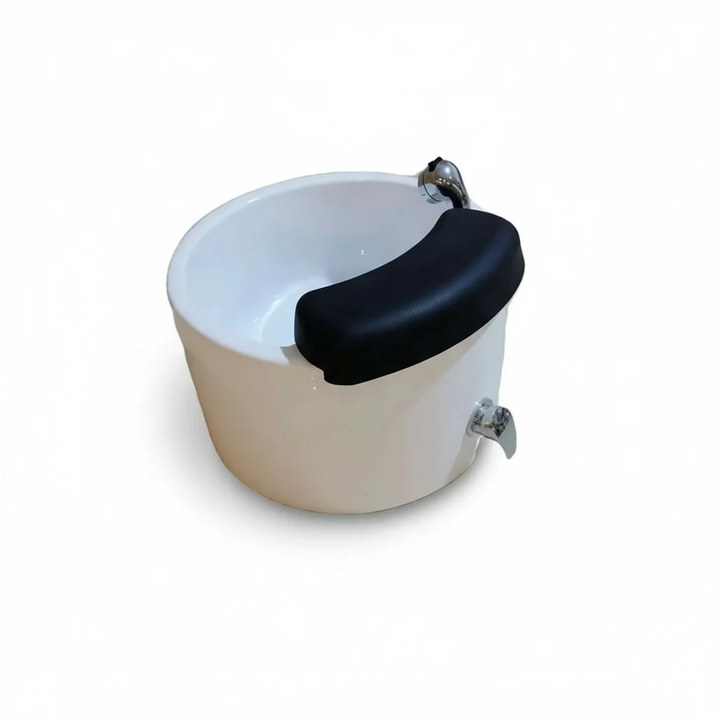 Pedicure Acrylic Bowl, 65x50x35cm Foot Basin, Heavy Duty ABS and PU Spa Foot Bath, Professional Salon Pedicure Basin