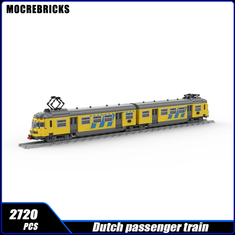 Technology Train Dutch Passenger NS Mat \'64 Locomotive Building Block City Railway Train Assembly Model Children Brick Toys Gift