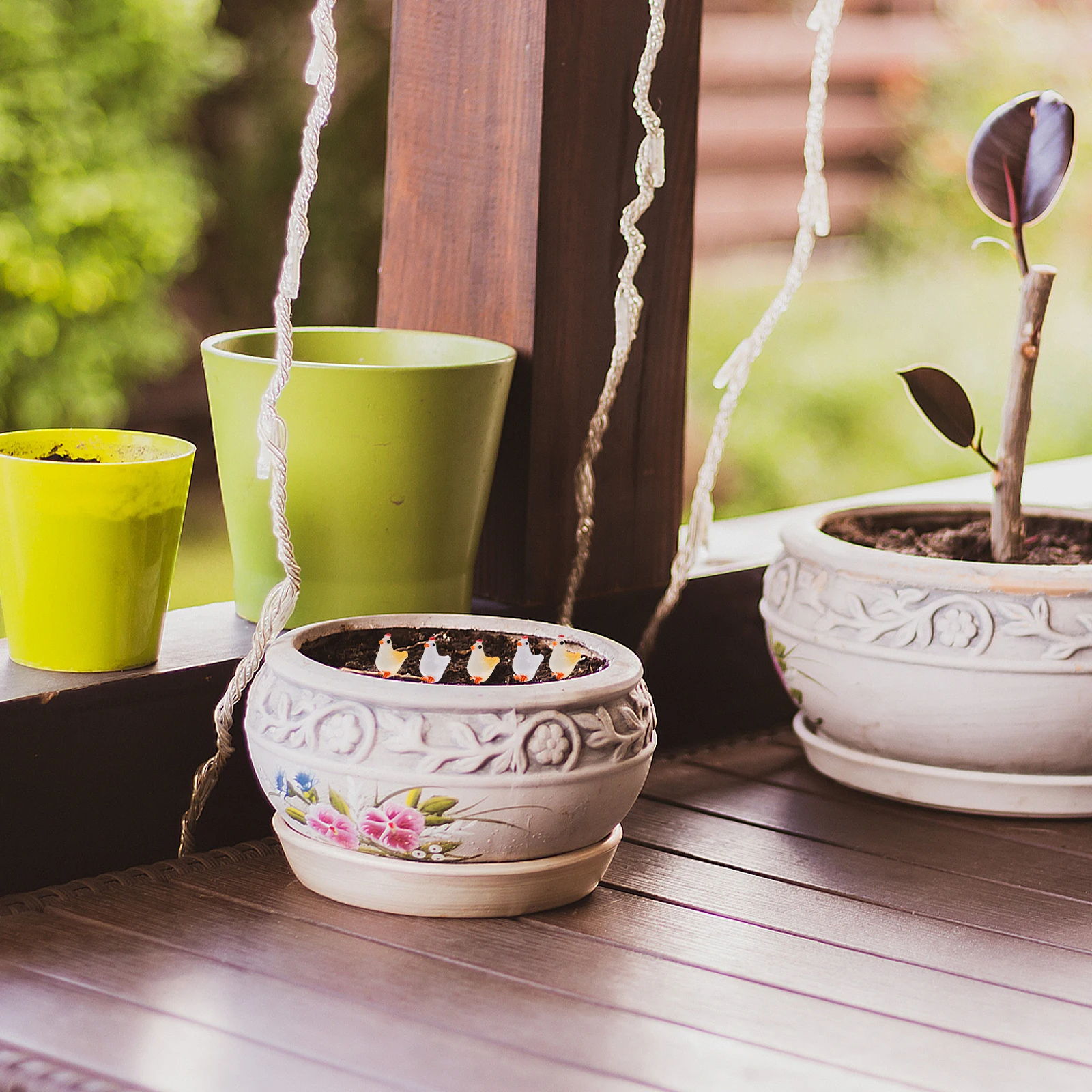 

1 set 1 Set Chicken Micro Landscape Ornament For Home Office Decor Chicken Statue Small Lightweight Mini Chick Adornment