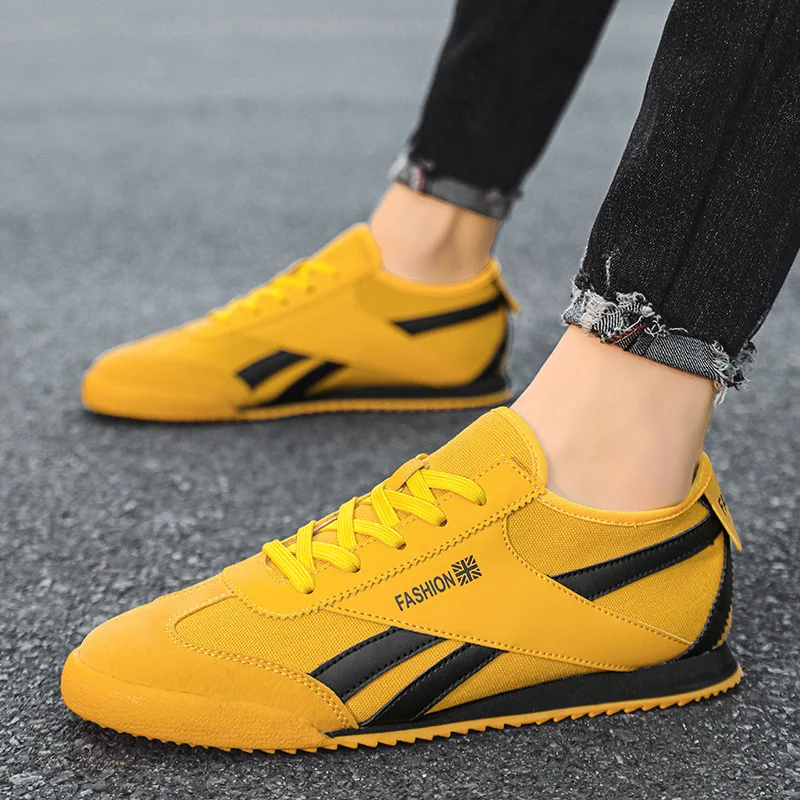 Classic Yellow Casual Man Sneakers Summer Breathable Canvas Shoes for Men Low-Top Cheap Shoes Sneakers Male zapatillas de hombre