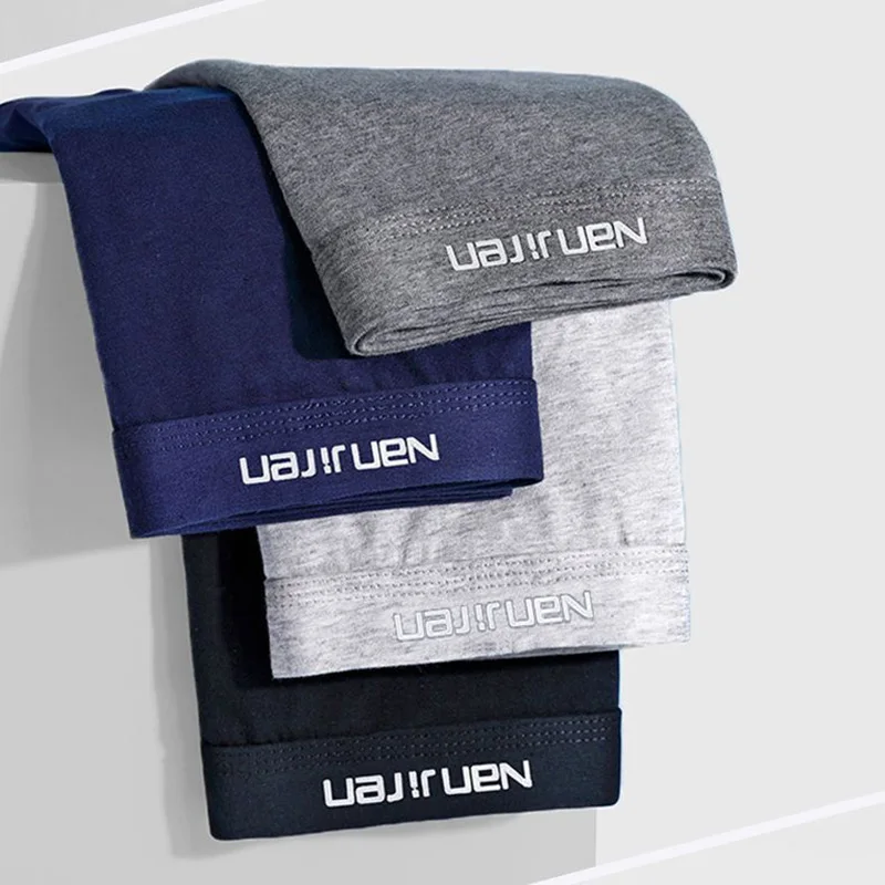 8pcs Boxer Male Panties Men's Underwear Boxers Breathable Sexy Man Boxer Solid Underpants Comfortable Plus Size BoxerShorts