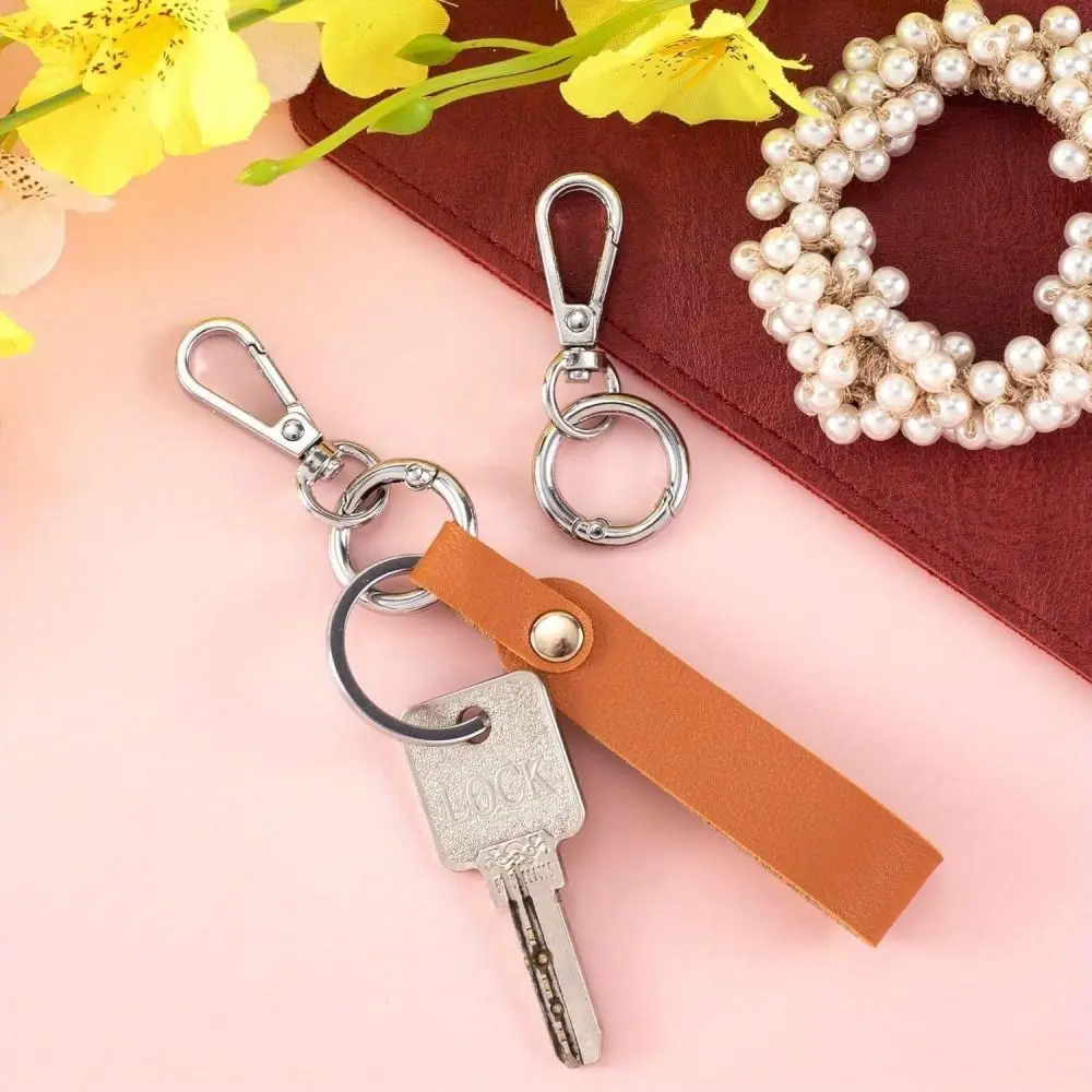

5pcs Metal Luggage Hardware Hanging Buckle 4cm 3 Colors Double-opening Key Chain Clip Key Ring Hanging Rope