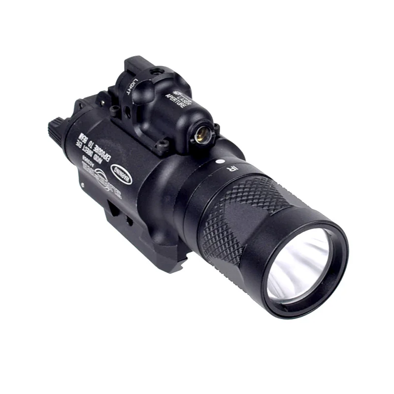 Tactical SF X400V Pistol Light With IR Output Integrated Red Laser Scout Light Hunting Rifle LED Flashlight 20mm Rail