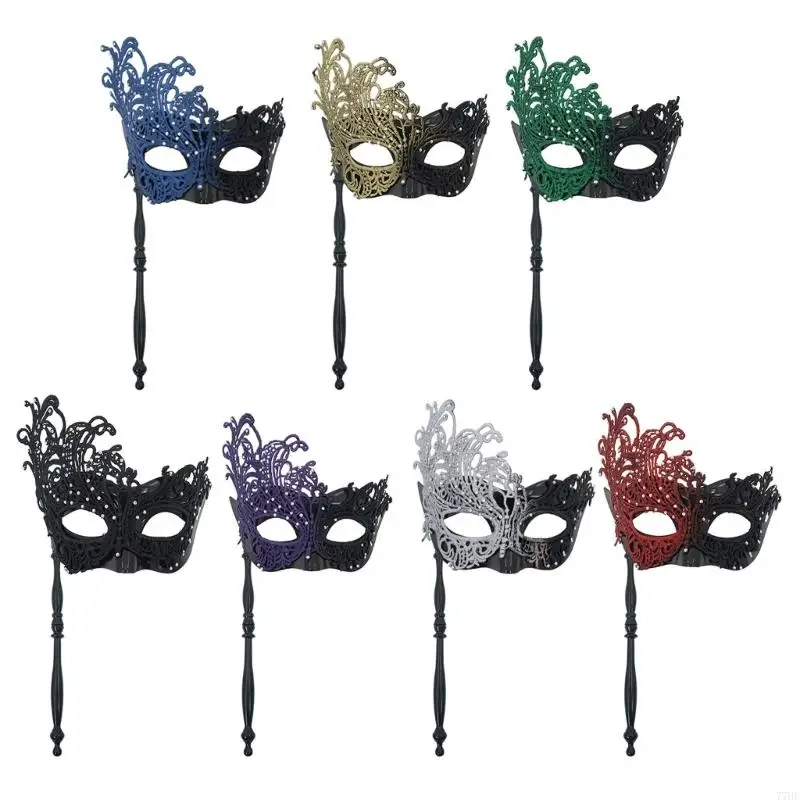 

77HE Halloween Masquerade Masks Venetians Halloween Mardi Gras Costume with