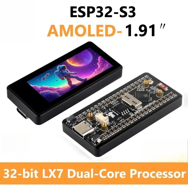 carte-de-developpement-waveshare-esp32-s3-avec-ecran-amoled-de-191-pouce-resolution-240×536-pixels-processeur-lx7-a-double-cœur-32-bits-compatible-arduino-et-lvgl
