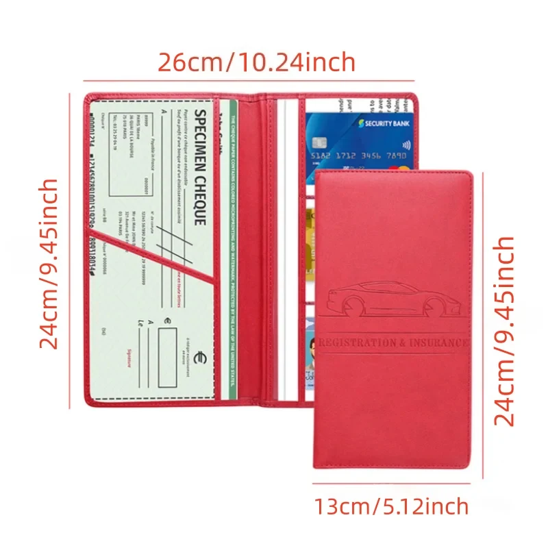Car Registration & Insurance Card Holder, PU Leather Short/Long Style Driver License Organizer,Wallet, Travel Accessories