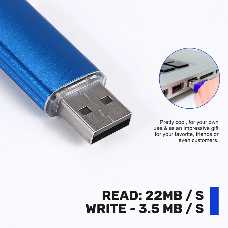 2GB USB 2.0 Flash Drive U Disk Blue