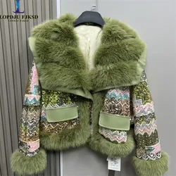 Faux Fur Coats for Women,Covered Button Jacket,Thicken Warm Female Clothes, High Quality,Sequins,New, Winter, 2025