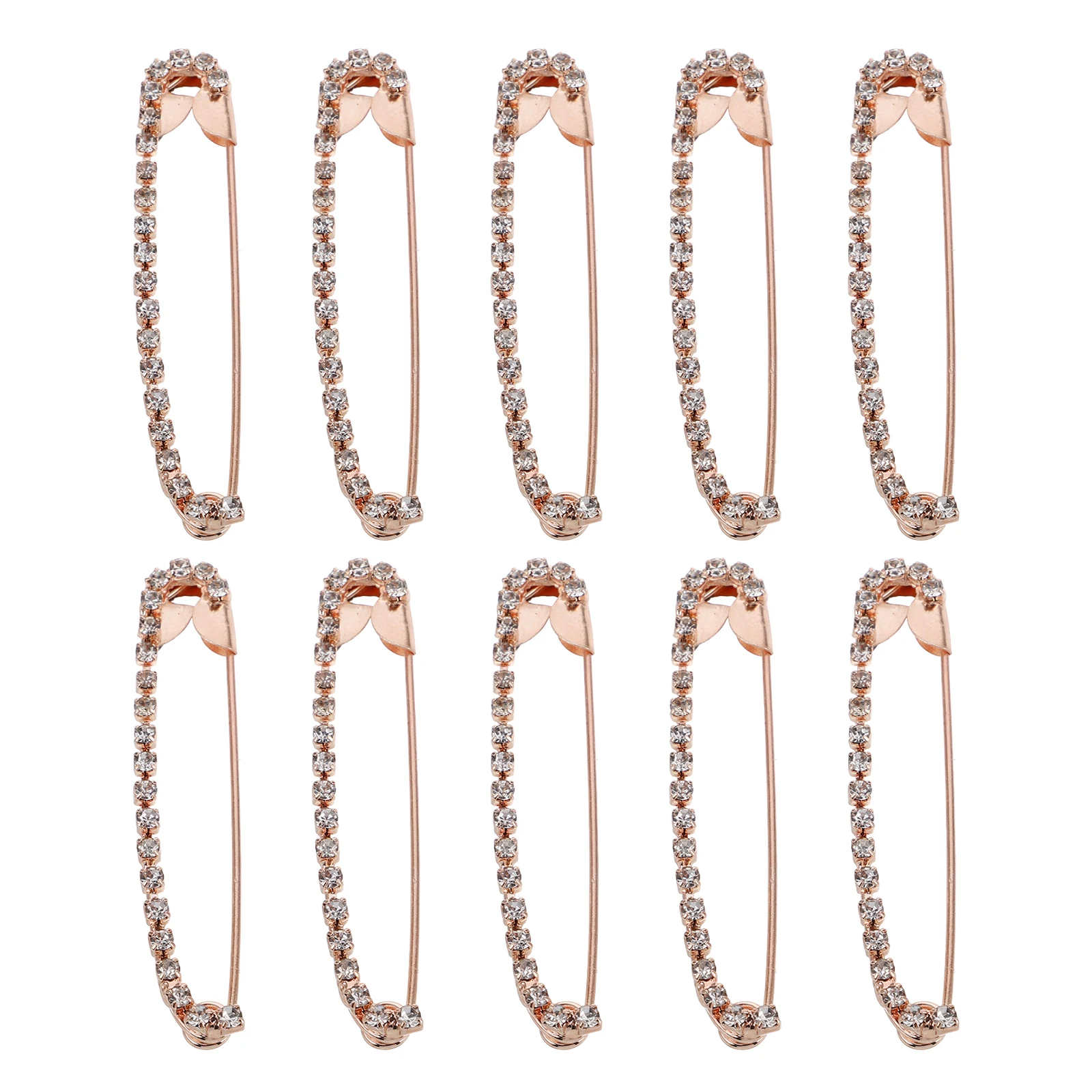 

10 Pcs Brooch Jewelry Enamel Zinc Alloy Dress Accessories Daisy Cloak Clips Crystal Safety