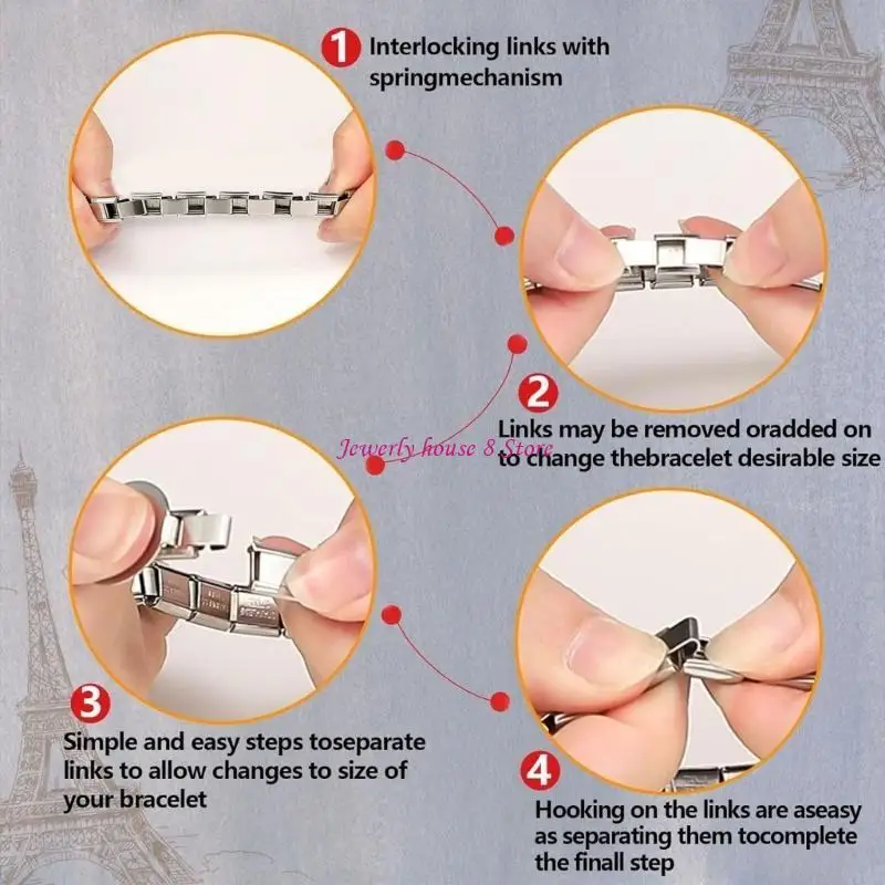 

Italian Stainless Steel Modular Links Fashionable Bracelet Component