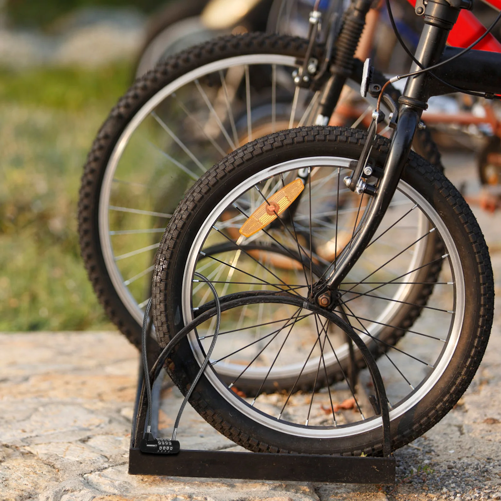 4-Digit Combination Weatherproof Zinc Alloy Cable Lock For Outdoor Gate Cabinet Locker Gym Luggage Suitcase Travel Backpack