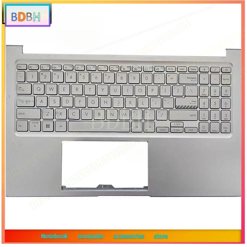 A+  Silver Palmrest US Keyboard Backlit for ASUS Vivobook 15X M1503QA M1502LA X1503
