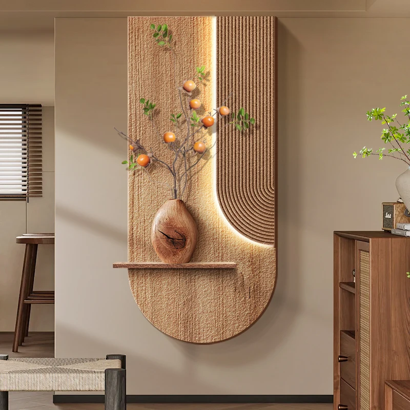 Hallway decorative light painting Persimmon Ruyi corridor light painting medieval minimalist three-dimensional entrance door wal