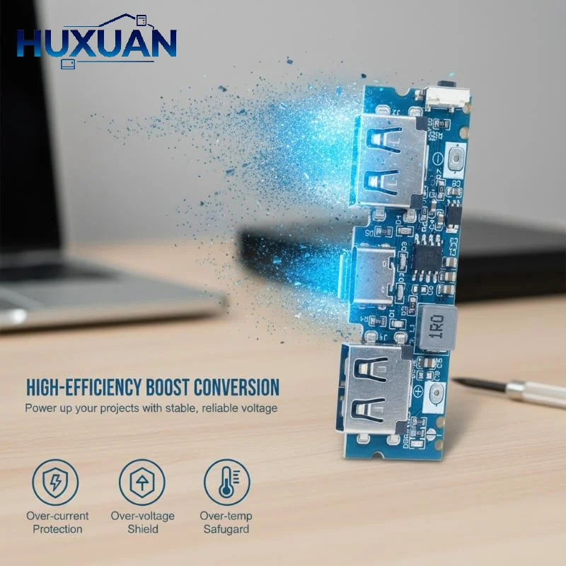 Lithium Battery Charger Board LED Dual USB 5V 2.4A Micro/Type-C USB Mobile Power Bank 18650 Charging Module Circuit Protection