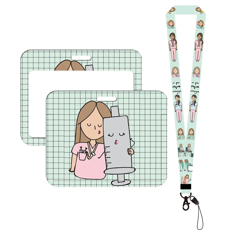 Interessante Krankenschwester-Kartenhalter-Lanyards für Schlüsselanhänger, Krankenhaus, Arzt, Kartenhalter, Umhängeband, Arbeiter, Tür, Ausweishalter, Ausweishalter – Detail 22