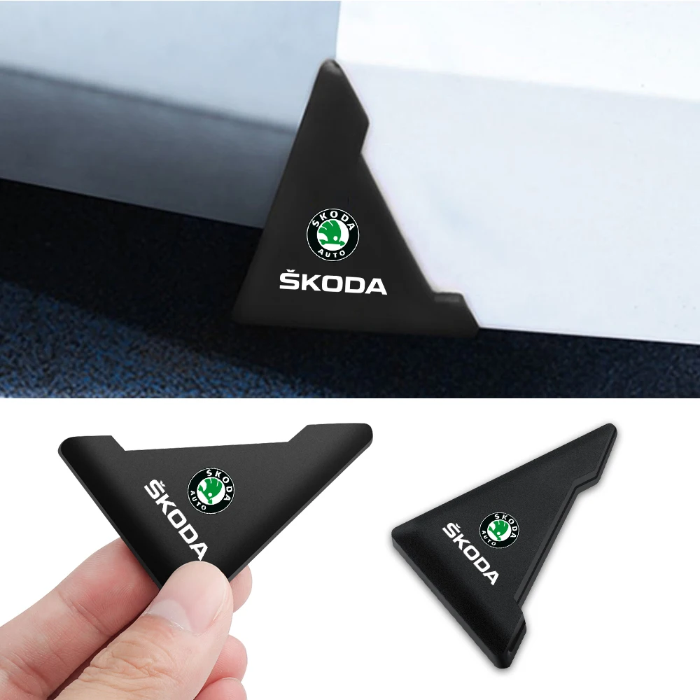 

2pcs Silicone Car Door Corner Cover Auto Anti-collision Protection Sticker For Skoda Kodiaq Octavia Fabia Karoq Enyaq Kamiq Yeti
