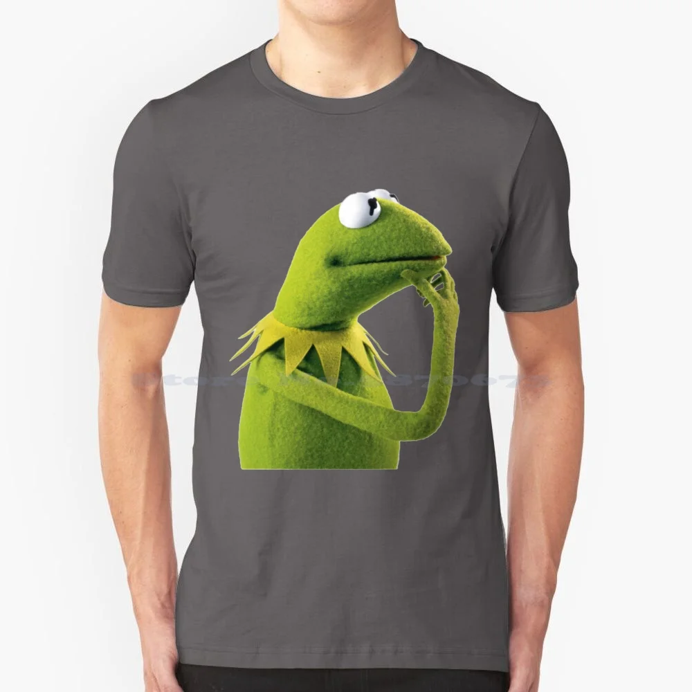 

Футболка Kermit с лягушкой, 100% хлопок, футболка Kermit The Frog The Show Sam The Eagle Bert And Ernie Rowlf, собака, забавные мультяшные мемы