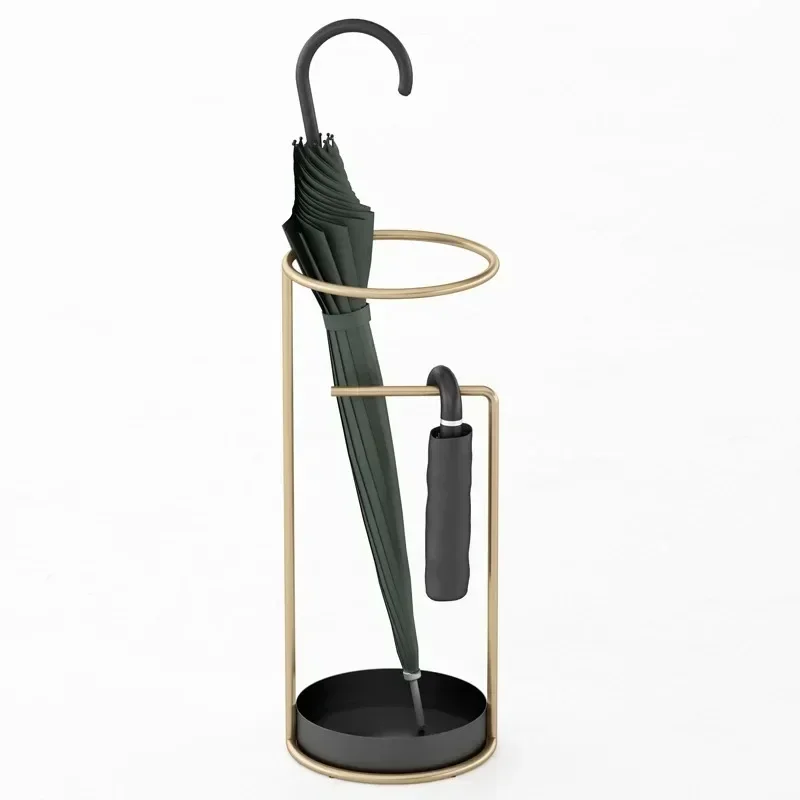 

Nordic Fashion Light Luxury Gold Umbrella Rack Simple Creative Hotel Lobby Storage Bucket Eco-friendly Metal Decorative Stand