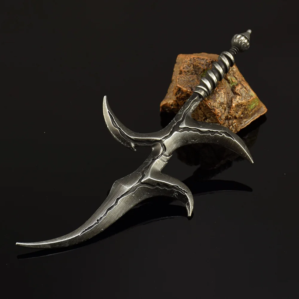 18cm faca preta espada colosal japonês soulslike jogo periférico metal katana lâmina arma modelo chaveiros artesanato presentes brinquedos