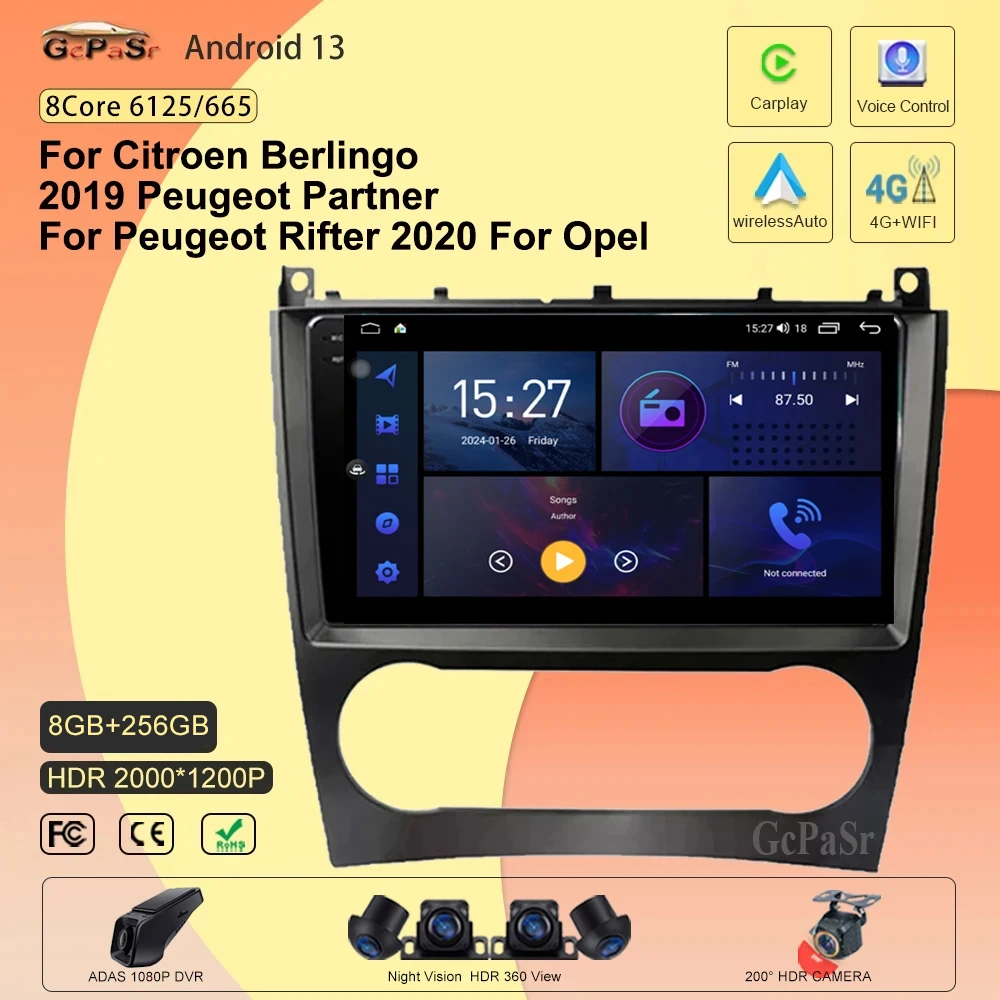 Drahtlose Android 13 Auto Carplay Für Benz W203 W209 C180 C200 C220 C230 Auto Radio Video Player