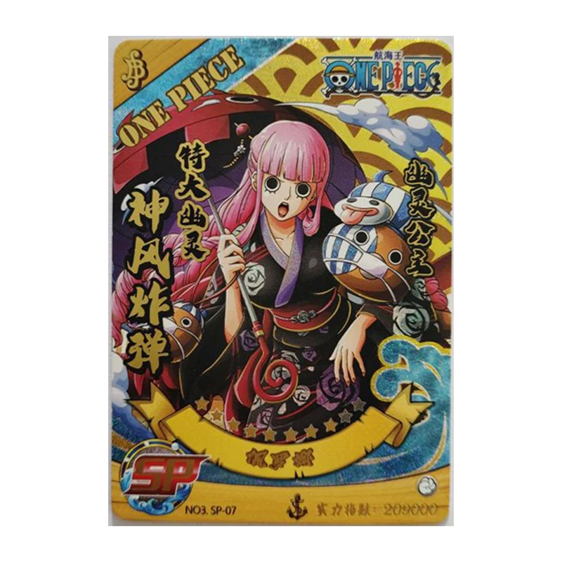 Anime ONE PIECE Rare SP Refraction Foil Buggy Rob Lucci Kuzan Sabo Koala Perona Toys for boys Collectible Cards Birthday Present