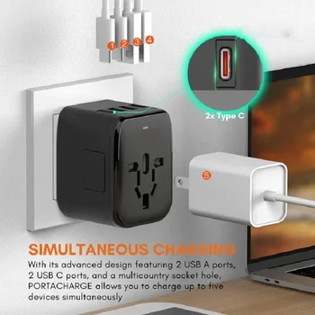 Universal smart travel adapter voltage converter 2000W adapter 880W power converter 220V to 110V US UK EU AU for 200 countries