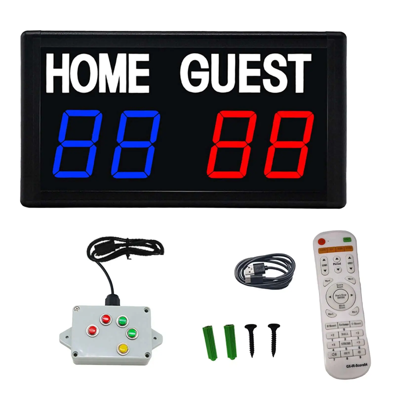 Digital Scoreboard Portable Score Counter Electronic Scoreboard LED Score Board for Badminton Volleyball Baseball Outdoor Home