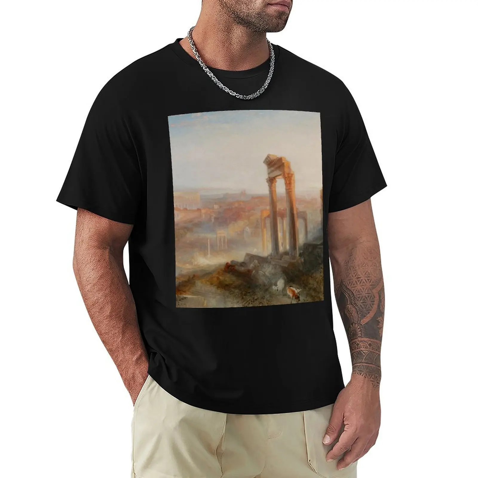 Joseph Mallord William Turner Modern Rome – Campo Vaccino T-Shirt Lightweight Sport Basic T-Shirt