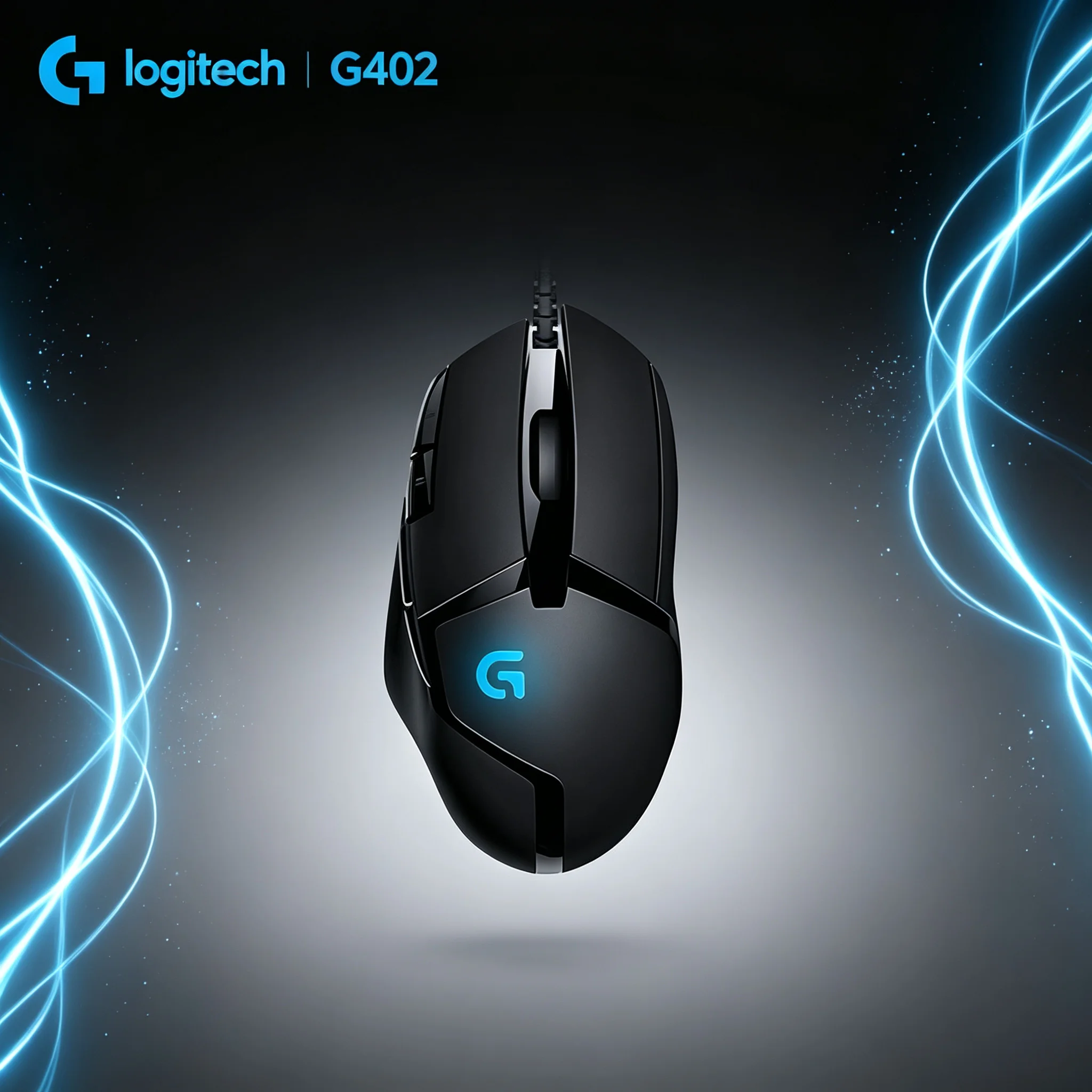 Logitech G402 Wired Gaming Mouse Plug‑and‑Play USB RGB G‑Logo Lighting Adjustable DPI Levels For Home Office Gaming