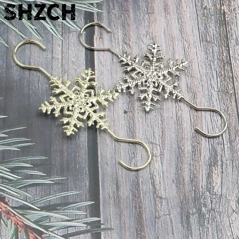 Christmas Snowflake Hook Golden Creative Stainless Steel Christmas Supplies Hot Selling Holiday Accessories Decorations