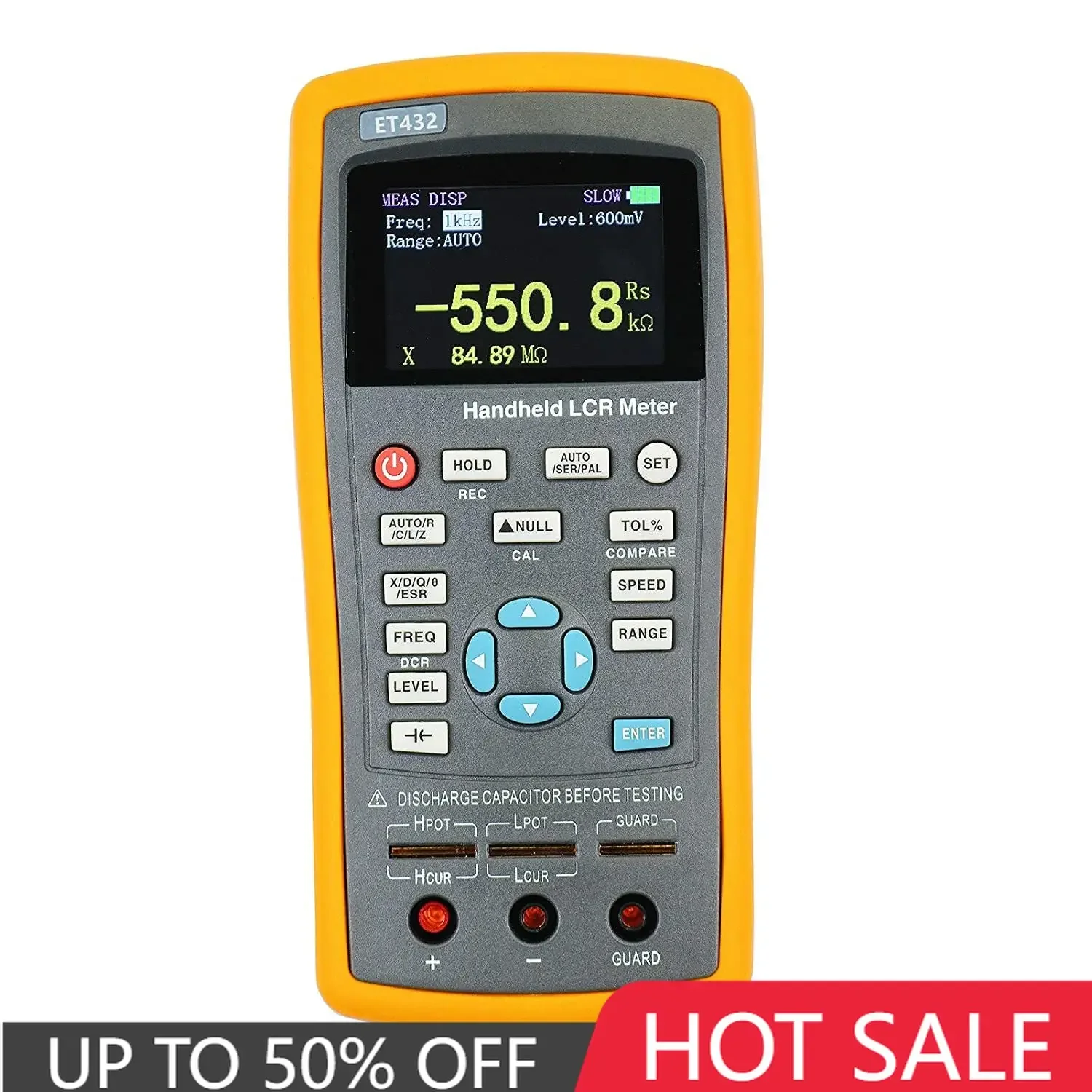 ET430 ET431 ET432 ET433 Multifunction Handheld LCR Digital Bridge Meter High Precision Capacitance Inductance Resistance Meter