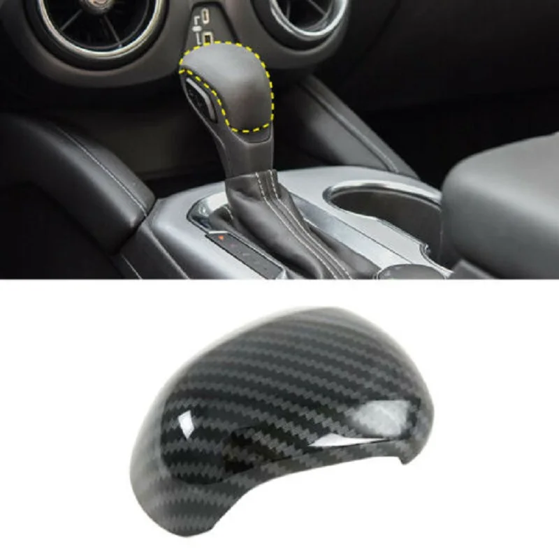 

Carbon Fiber Car Gear Head Shift Knob Cover Accessories For Chevrolet Chevy Blazer 2019 2020 2021 ABS Auto Accessories