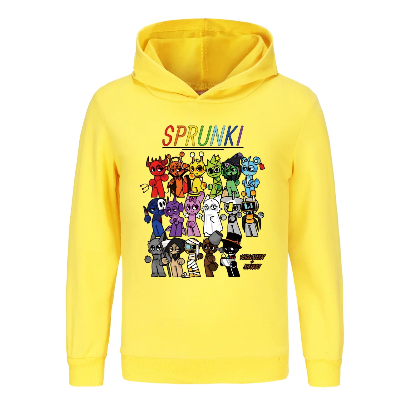 Sprunki Hoodies Kids Long Sleeve Shirt Game Incredibox Hooded Pullover Autumn Fashion Girl Sweatshirts Boys Sweater Streetwear