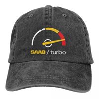 Washed Men's Baseball Cap Turbo Boost Gage Trucker Snapback Caps Dad Hat SAAB Golf Hats