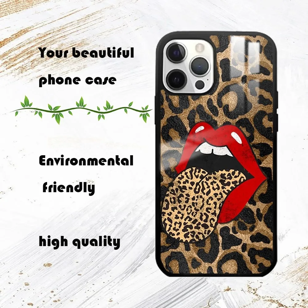 cool leopard pattern Phone Case For iPhone 16 15 14 13 12 11 Pro Max Plus Mini PC Mirror Fashion  phone case