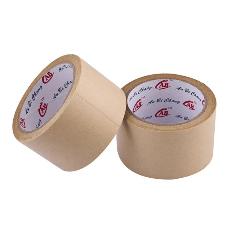 10 pieces.custom.High Performance Sealing Carton Box Brown Self Adhesive Kraft Paper Tape With Logo Printed