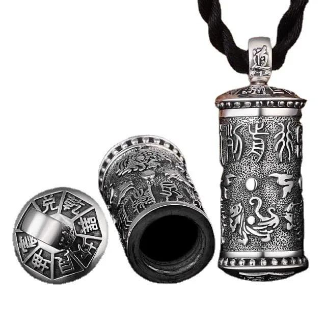 Ethnic Style Tiger Rosefinch Tortoise Dragon Necklace For Men Jewelry Lucky Four Divine Beasts Gawu Box Pendant Male Accessories