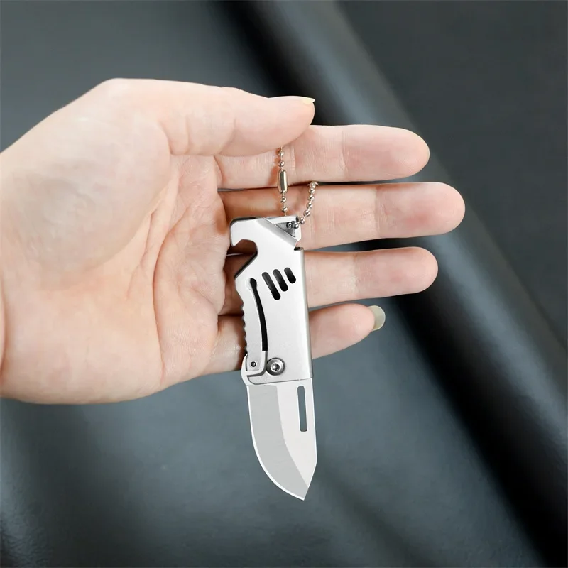 2024 Portable Outdoor knife Stainless steel folding knife sharp fruit  Portable knife survival high hardness image 3