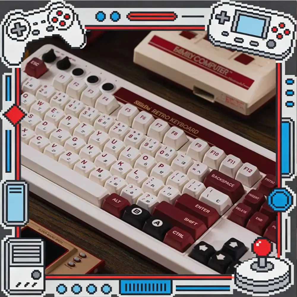 

8BitDo Retro 87 Mechanical Keyboard Three Mode Bluetooth 2.4G RGB Backlight Hot Swappable Gaming Keyboard for Windows Android