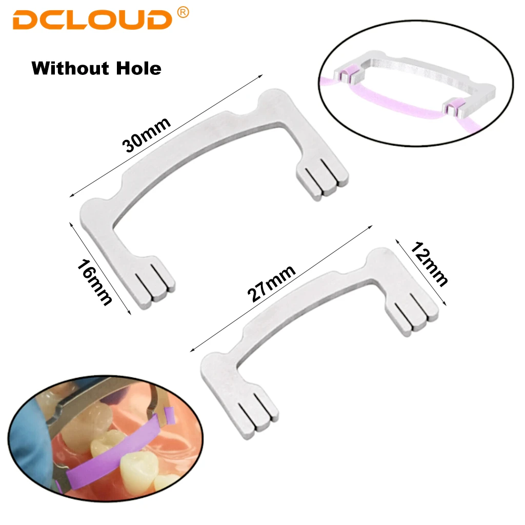 2Pcs / kotak Dental Polishing Strip Holder Set Logam Genggam Mahkota Penggilingan Sanding Shaping Tool Alat Dokter Gigi Autoklaf