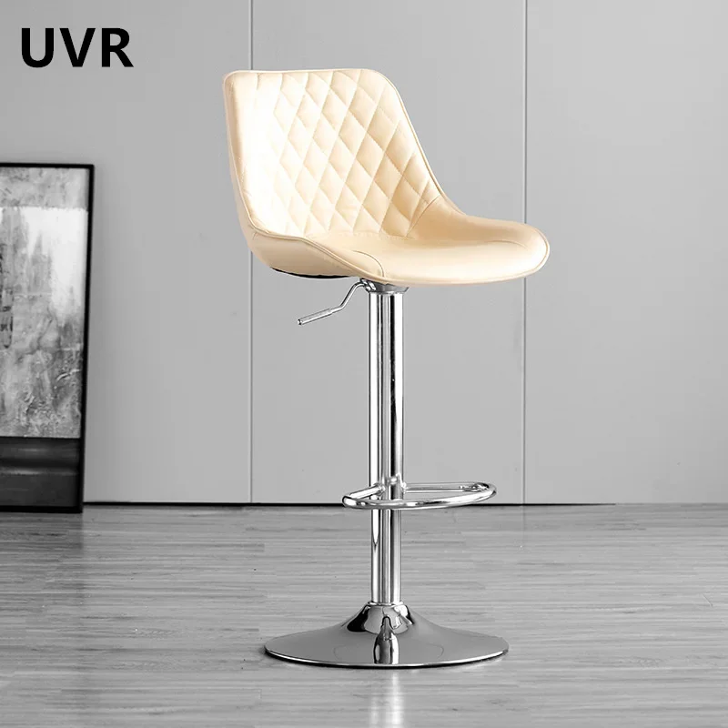 UVR Light Luxury Bar Stools for Home Use High Stools Front Desk Cashier Bar Stool Makeup Backrest Chair Bar Lift Bar Stools