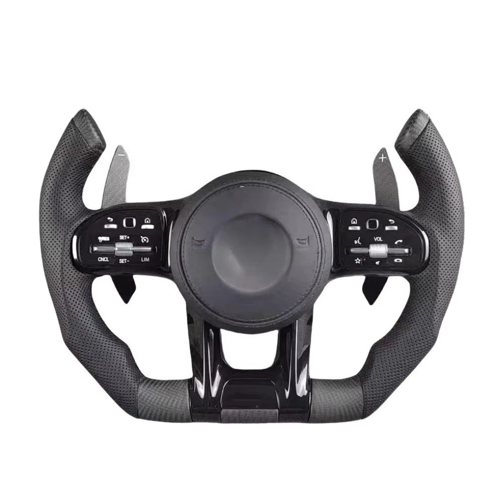 

For Mercedes Benz Amg C E S G-Class W204 W205 W222G500 G55 G63 S500 S320 F1 Sport Racing Car Leather Carbon Fiber Steering Wheel