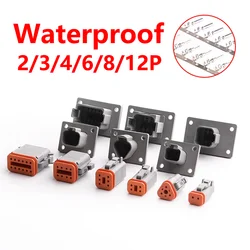 5/10/100set Deutsch Waterproof Connector With Fixed Flange Plug DT04-2P-L012 DT04-4P-L012 DT04-6P-L012 DT04-8P DT04-12P-L012