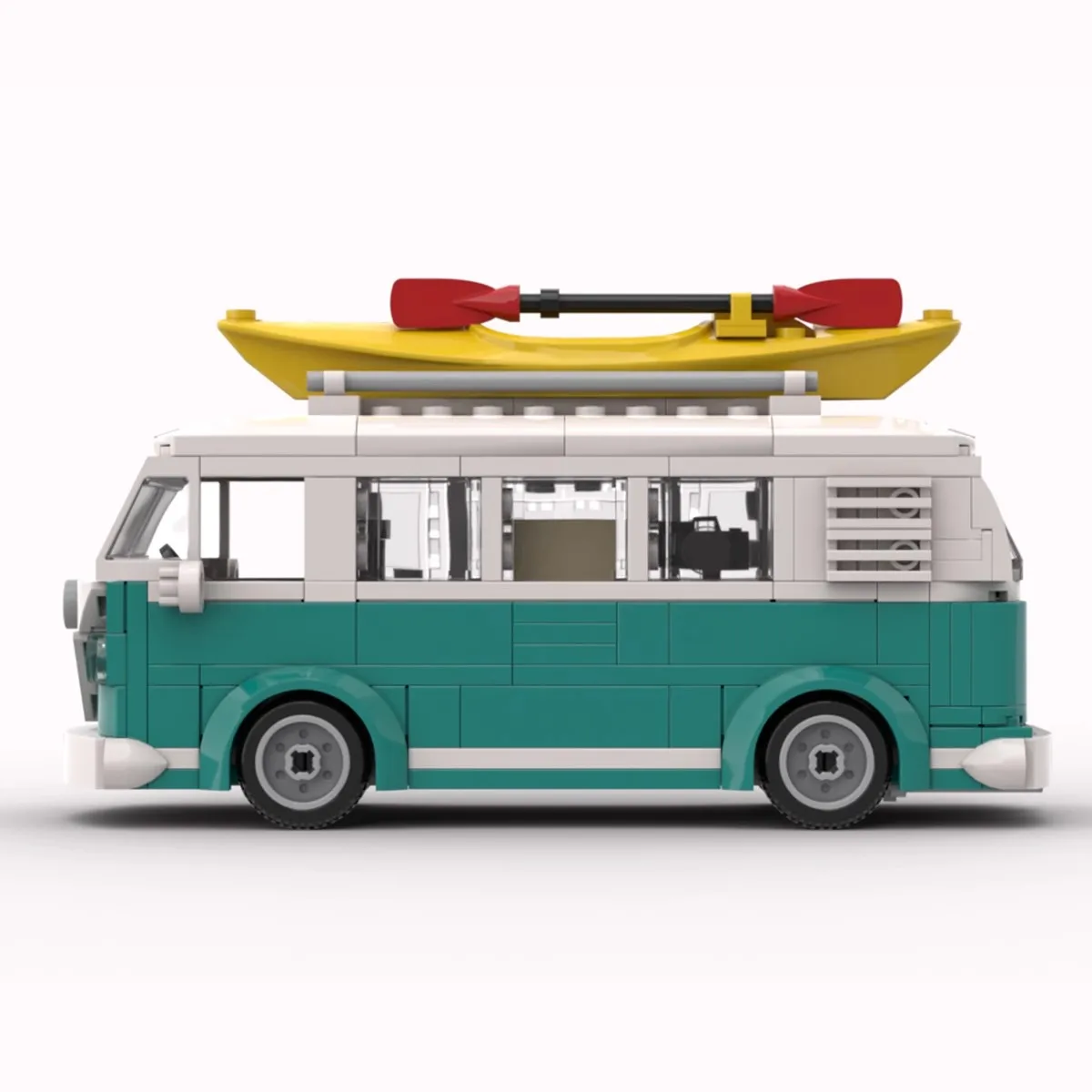 Bricklink 10220 Technical Car VW T1 Camper Van Turquoise City Speed Champions Truck Sets Building Blocks Kid Toys Christmas Gift