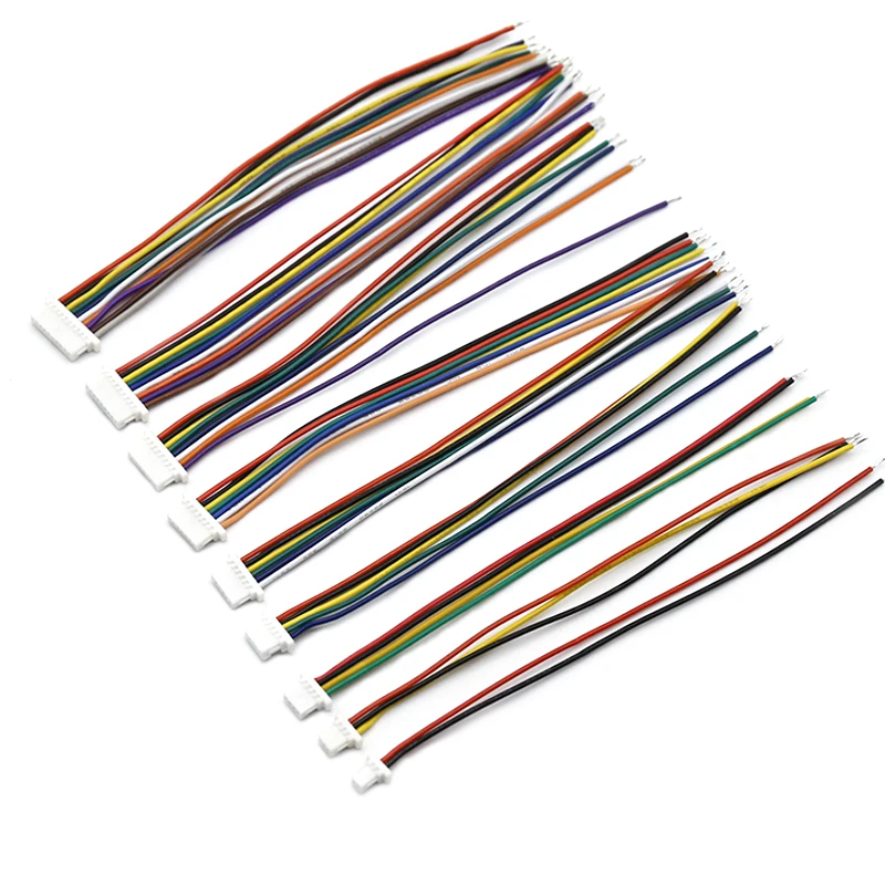 10pcs JST SH1.0mm Connector Single Head 2/3/4/6/7/8/9/10Pin 1.0mm Pitch 10cm/20cm 1571 28AWG Electronic Wire Cable