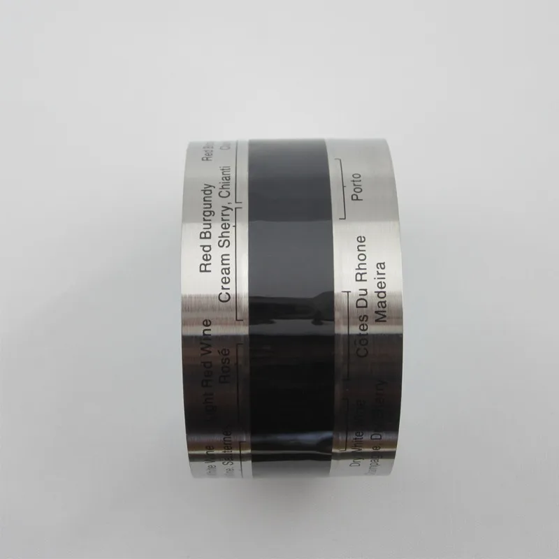 Stainless‑steel Wine Thermometer Liquid‑crystal Color‑changing Temperature Sticker Wrap‑around Red‑wine Temp‑detect Gadget