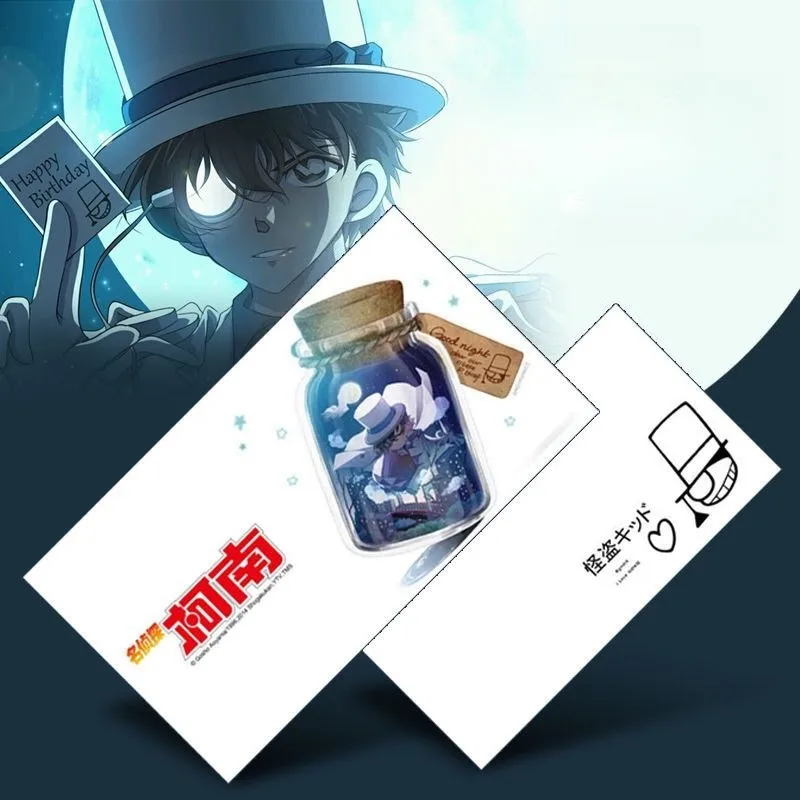 Carte de Message détective Conan, accessoires de Cosplay, Anime Kuroba Kaito, lettre d'invitation Conan Edogawa, cartes de visite manuscrites, jouets