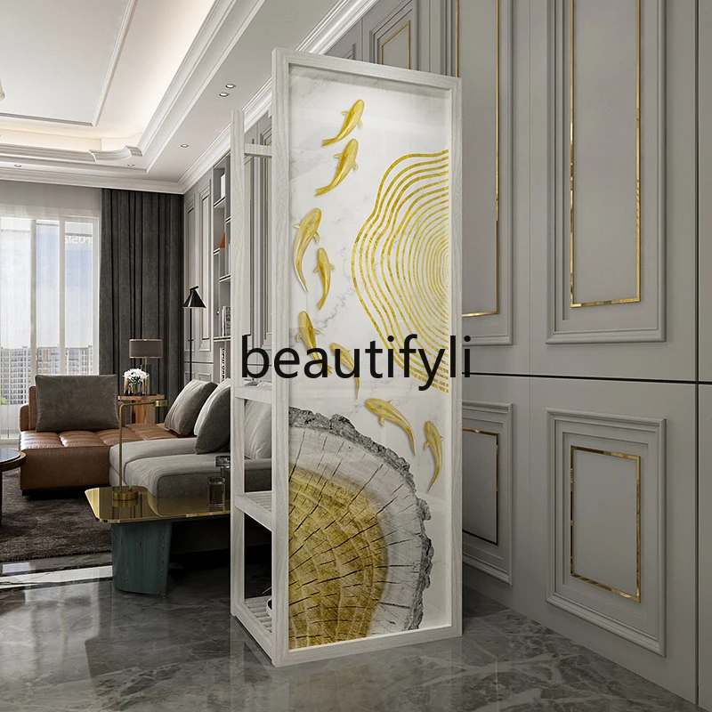 

light luxury removable clothes hanging screen partition living room porch rack gathering wealth to block bedroom seat screen