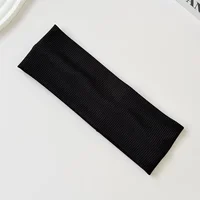 Threaded Hair Band Sports Yoga Sweat-absorbent Wide Headscarf Hair Band Female Joker Elastic Solid Color Headband Headdress - Image 2