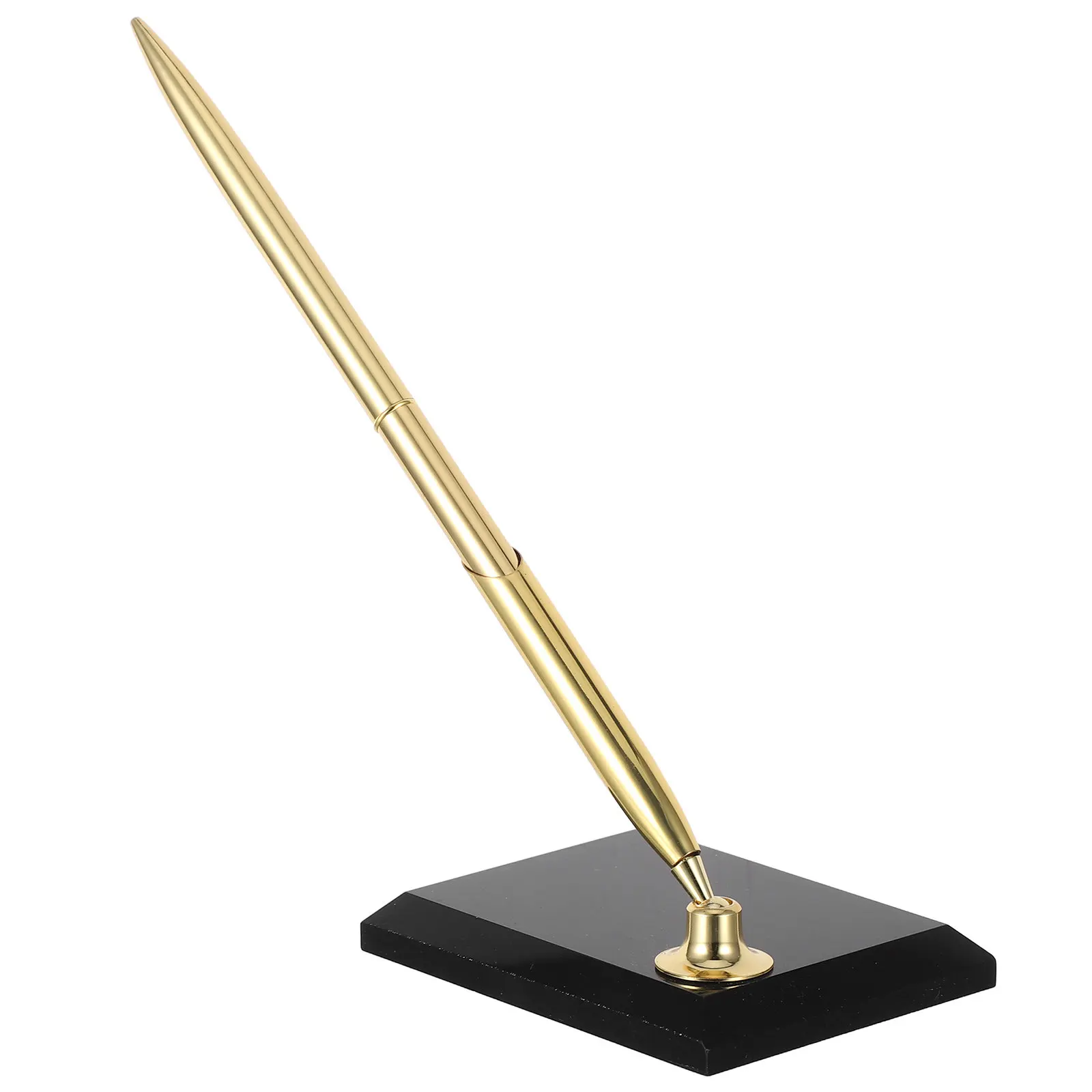 Desk Signing Pen Metal Ballpoint Acrylic Base Luxury Signature Pen Reception Desk Pens Business Guest Signing Wedding